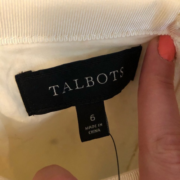 NWT Talbots Cream Eyelet Skirt - Picture 4 of 6